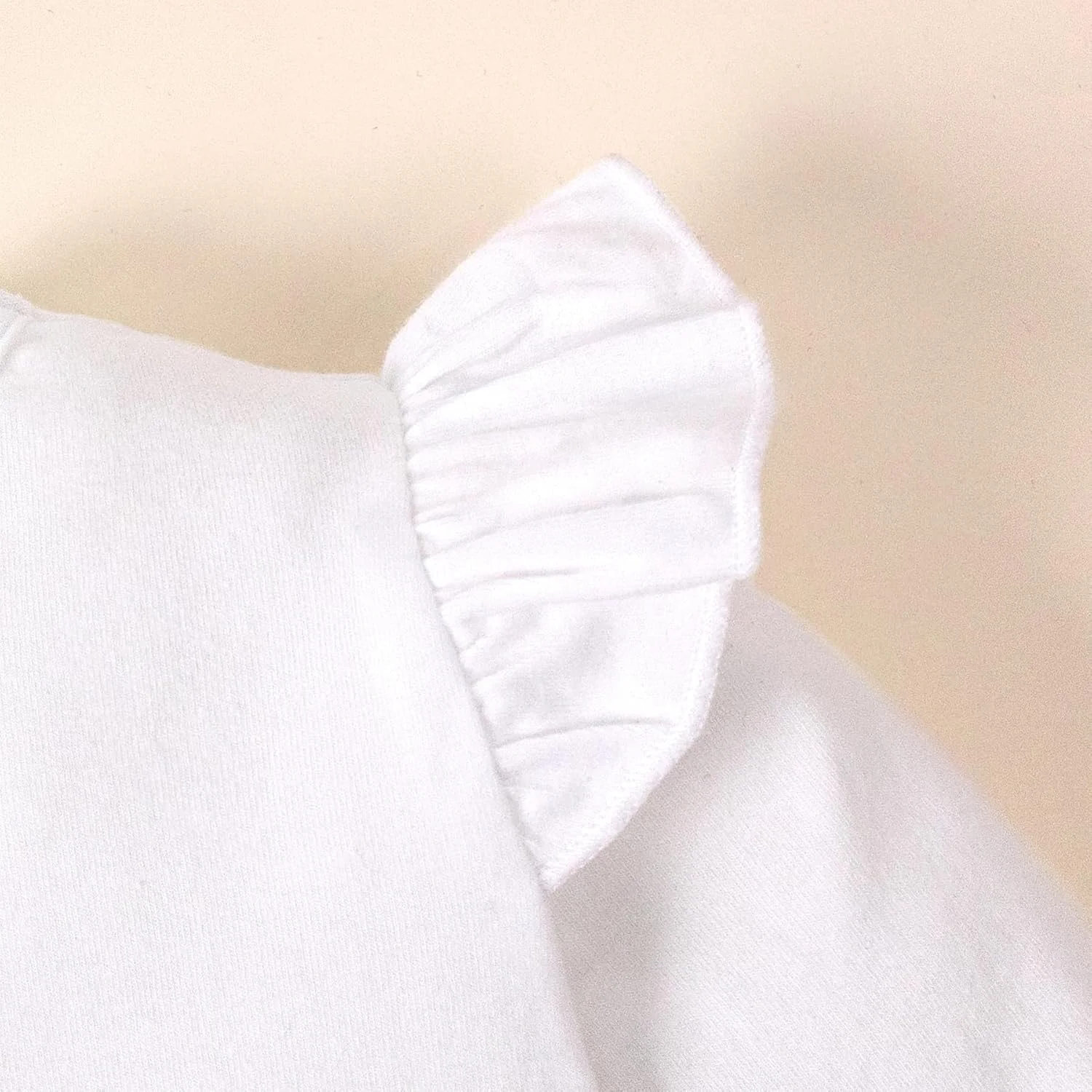 بلوز آستین بلند دخترانه Magic Park مناسب کودکان 12 ماهه تا 14 ساله، تیشرت رنگ ثابت، تیشرت دخترانه با سرآستین چین دار، تاپ های زمستانی غیر رسمی