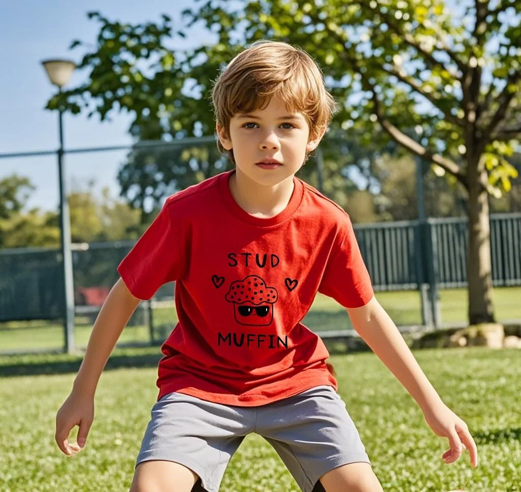 تی شرت آستین کوتاه طرح قلب و عشق برای کودکان ۲ تا ۷ سال