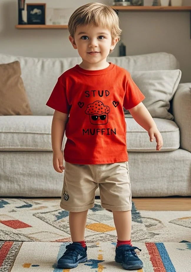 تی شرت آستین کوتاه طرح قلب و عشق برای کودکان ۲ تا ۷ سال