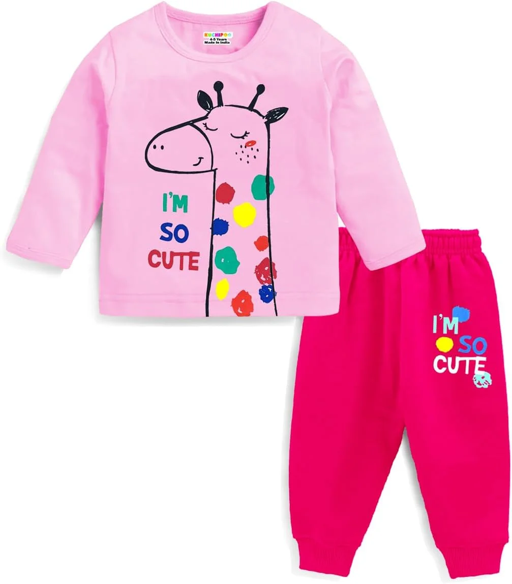 تی شرت نخی دخترانه بچه گانه کوچیپو با فرم معمولی