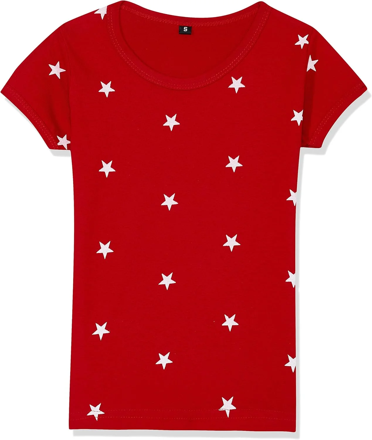 تی شرت دخترانه T2F با طرح چاپی سرتاسری و برش معمولی