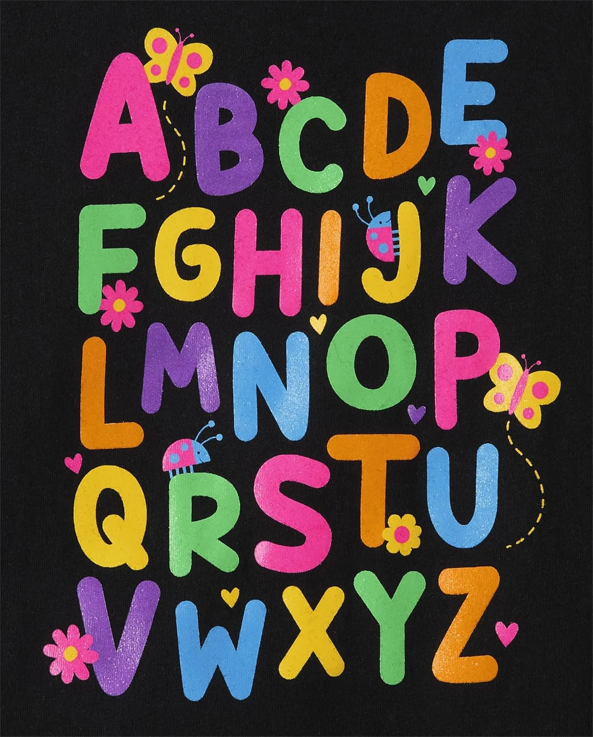 تی شرت آستین کوتاه گرافیکی سه عددی دخترانه کودک و نوپا