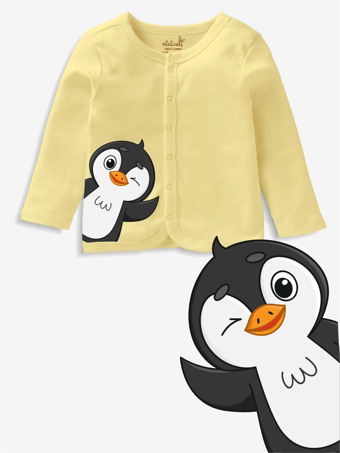 ست تی‌شرت بچگانه مینی‌کالت، زرد E01، ۱۸ تا ۲۴ ماه