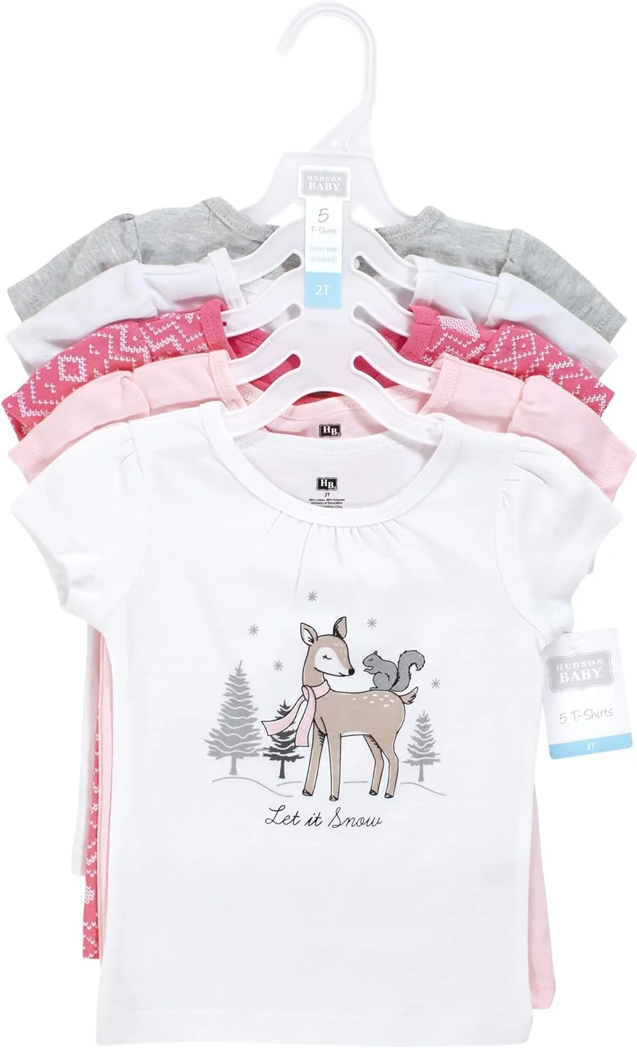 تی شرت های آستین کوتاه نوزادی هادسون بیبی - مناسب برای دختر و پسر