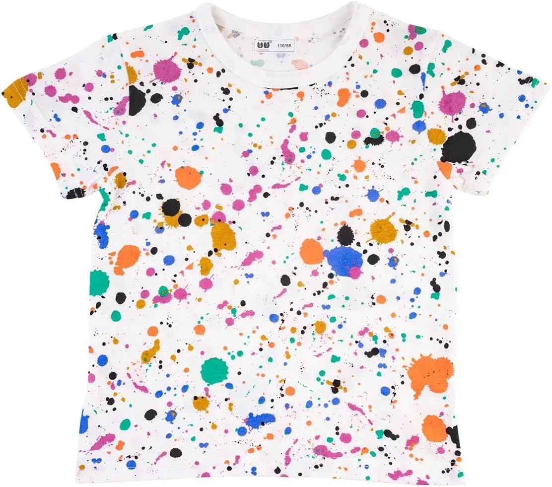 تی‌شرت آستین کوتاه و تاپ کارتونی نخی پسرانه دخترانه بچگانه با یقه گرد