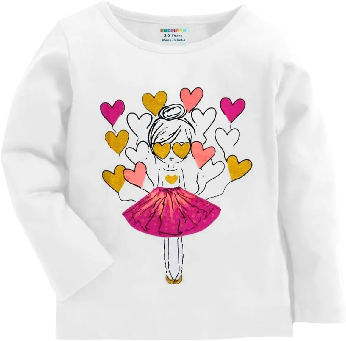 تی شرت آستین بلند دخترانه کوچیپو، جنس پنبه