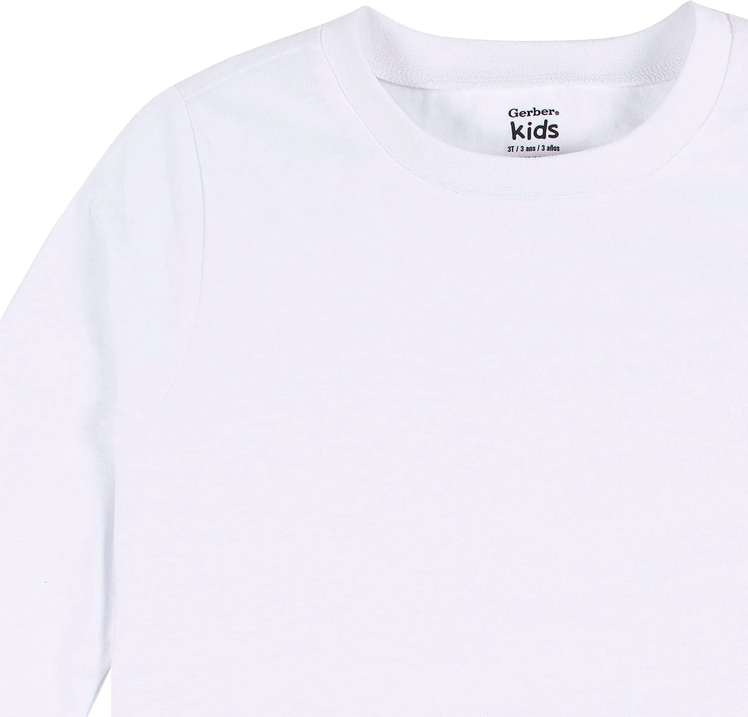 تی شرت آستین بلند ساده نوزادی و نوپای Gerber، بسته 5 عددی، جنس تریکو 160 گرمی
