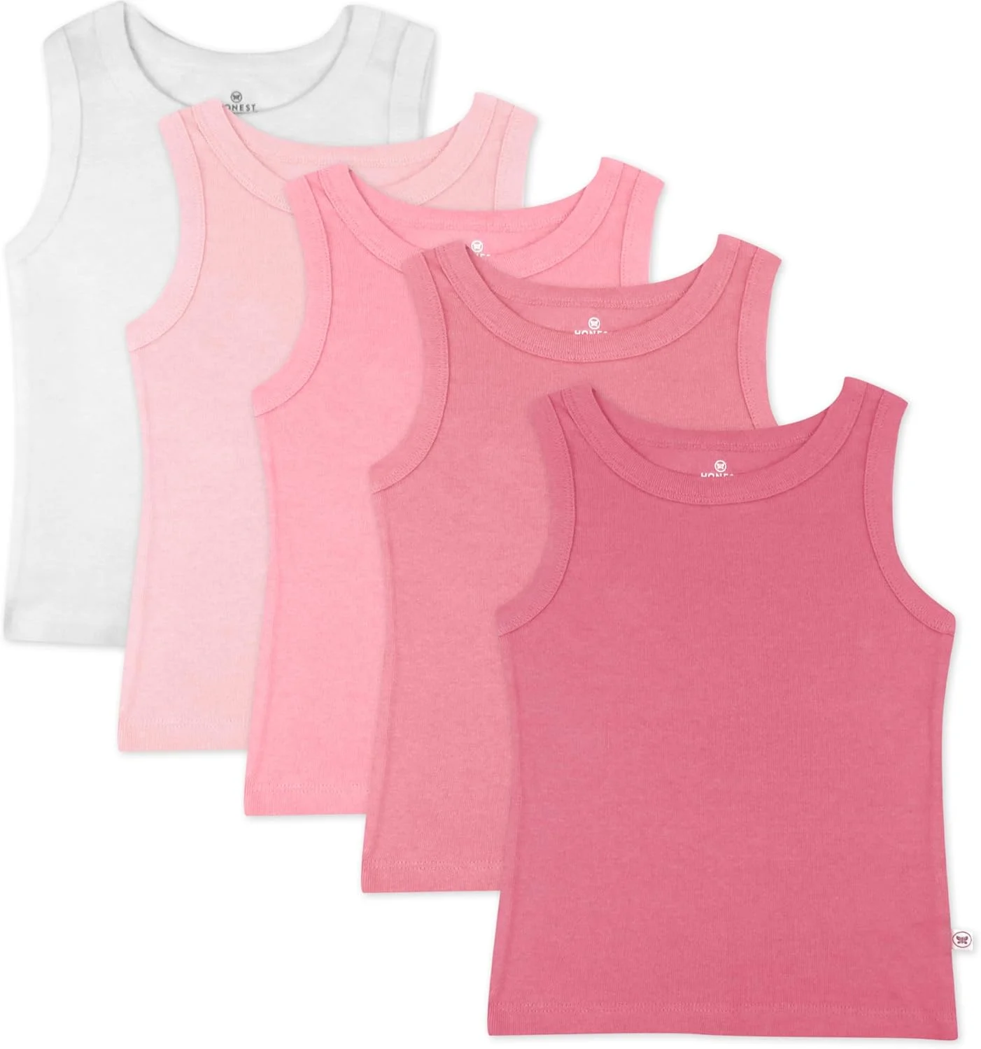 تی شرت های رکابی بدون آستین HonestBaby، ۱۰۰٪ پنبه ارگانیک، مناسب نوزادان و کودکان نوپا دختر و پسر