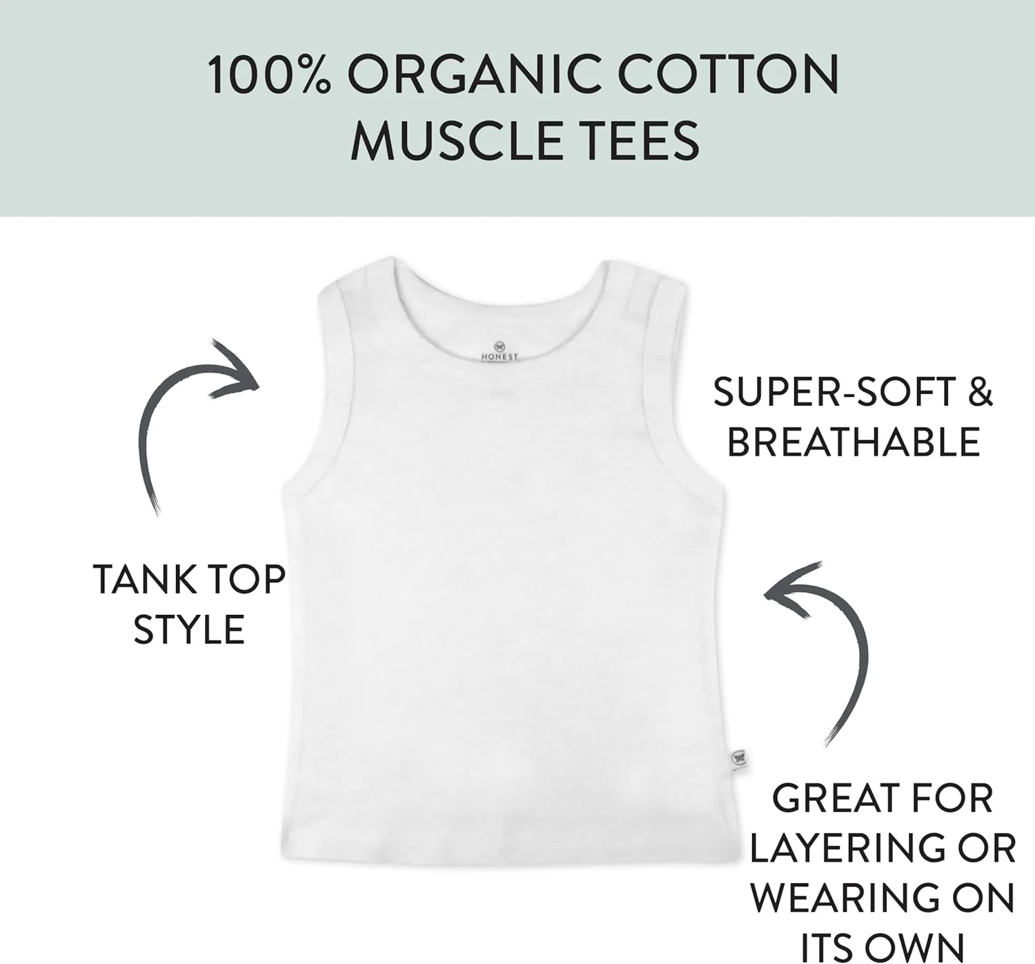 تی شرت های رکابی بدون آستین HonestBaby، ۱۰۰٪ پنبه ارگانیک، مناسب نوزادان و کودکان نوپا دختر و پسر تی شرت های رکابی بدون آستین HonestBaby، ۱۰۰٪ پنبه ارگانیک، مناسب نوزادان و کودکان نوپا دختر و پسر