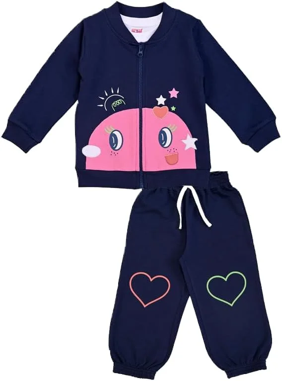 ست ژاکت، تیشرت و شلوار جاگر دخترانه