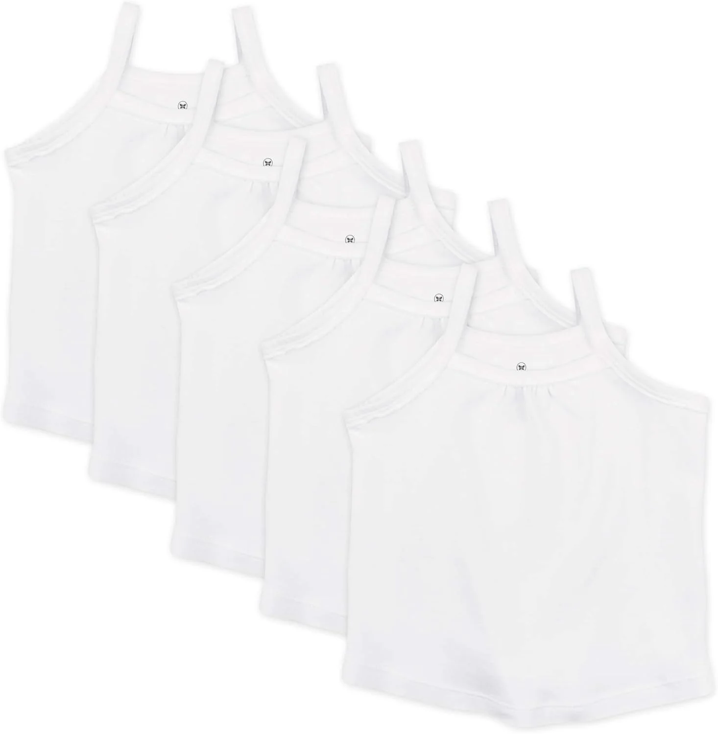 ست ۵ عددی تاپ رکابی دخترانه HonestBaby، تهیه شده از ۱۰۰٪ پنبه ارگانیک، مناسب نوزاد و کودک