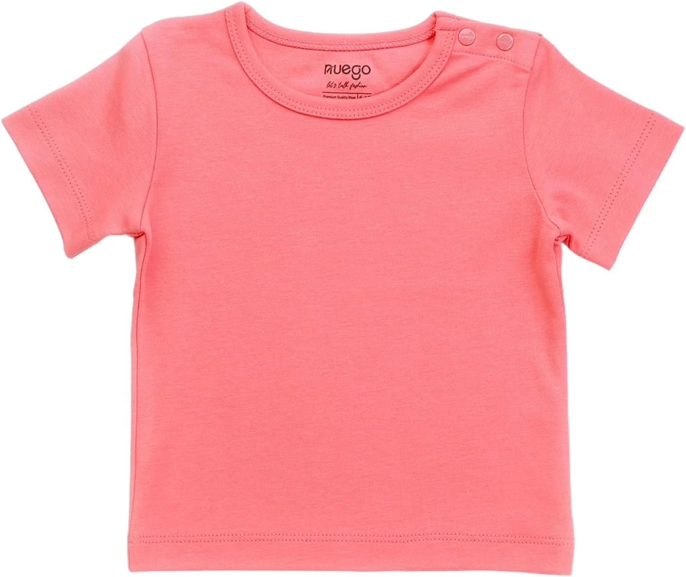 ست تی‌شرت نوزادی پسرانه Nuego، آستین کوتاه، مدل معمولی یقه گرد، تی‌شرت‌های طرح‌دار غیررسمی برای نوزاد پسر 0 تا 24 ماه (سفید، صورتی، زرد) - بسته 3 عددی