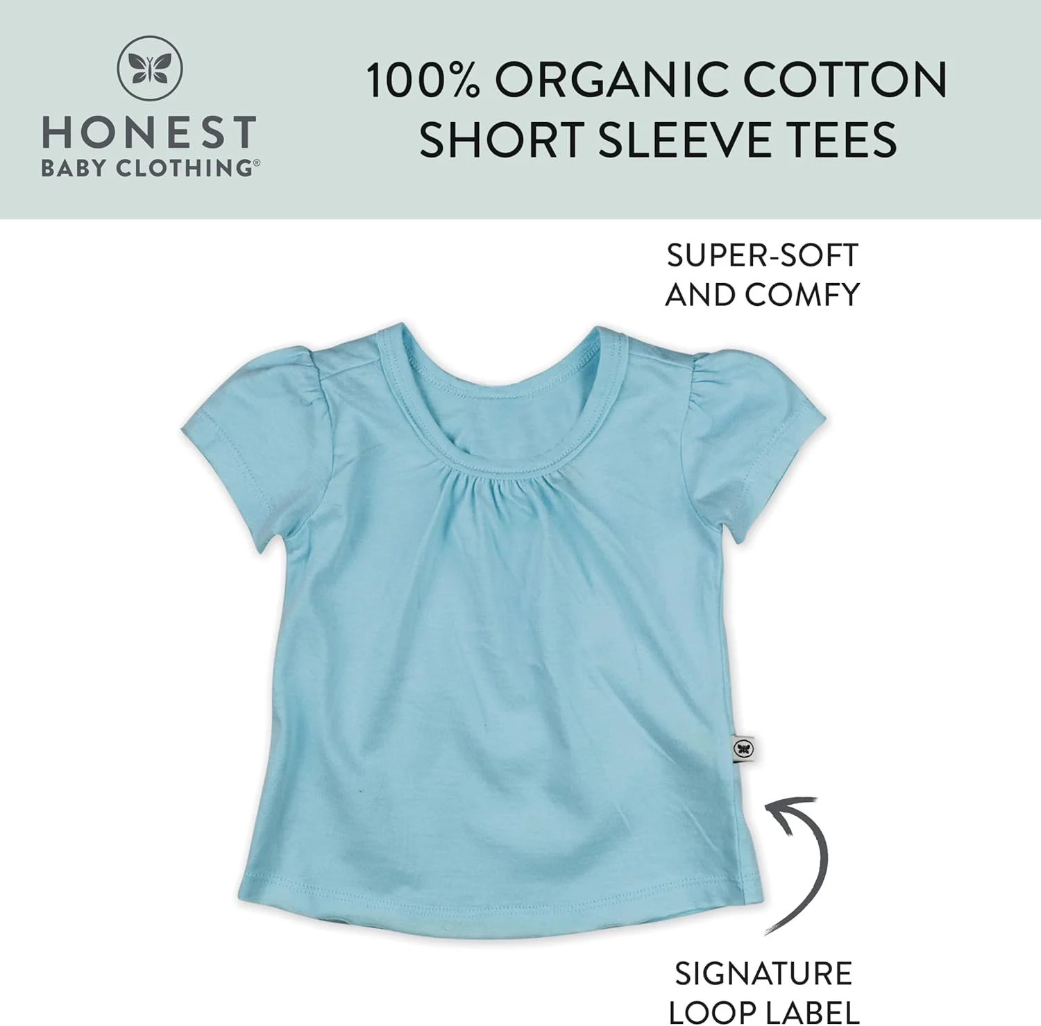 تی‌شرت آستین پفی دخترانه HonestBaby، بسته‌های چندتایی تی‌شرت نوزاد و کودک