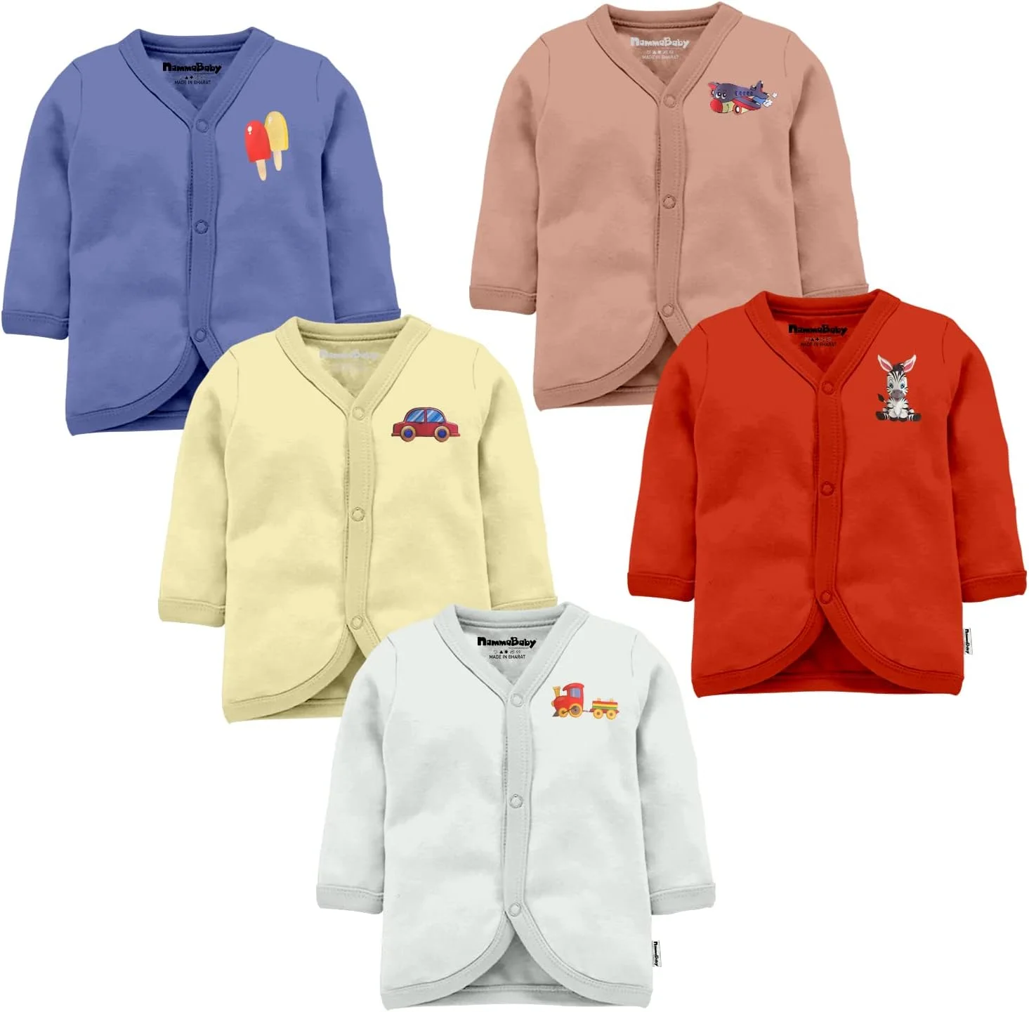 تی شرت نوزادی پسرانه Tinchuk (بسته 6 عددی)