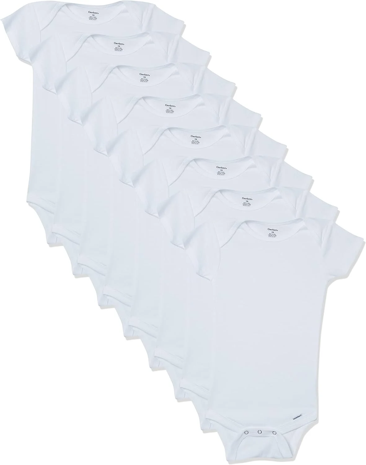 لباس زیر دکمه دار آستین کوتاه 8 عددی دخترانه و ست تی شرت نوزادی