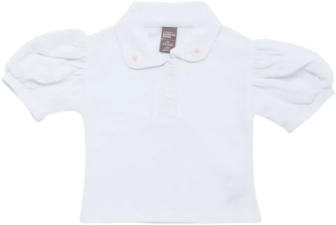 تی شرت پولو آستین پفی یقه دار دخترانه