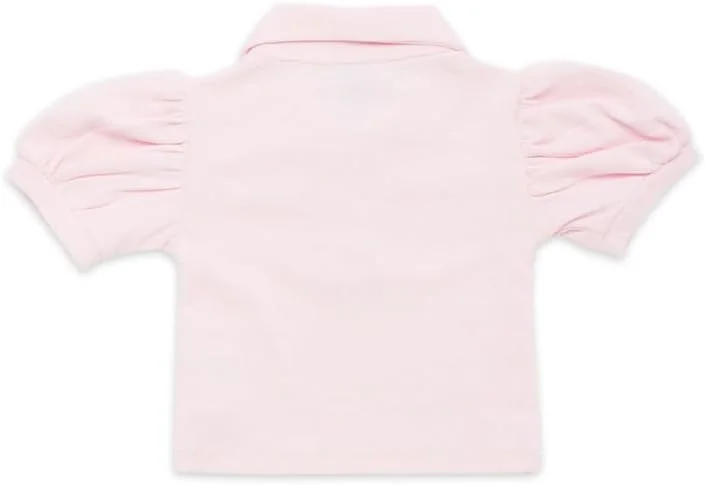 تی شرت پولو آستین پفی یقه دار دخترانه