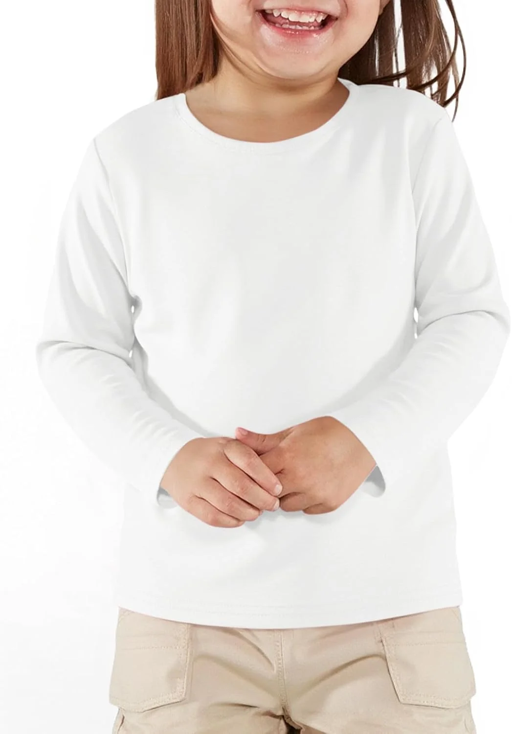 تی‌شرت آستین بلند دخترانه Haloumoning مناسب کودکان 3 تا 10 سال