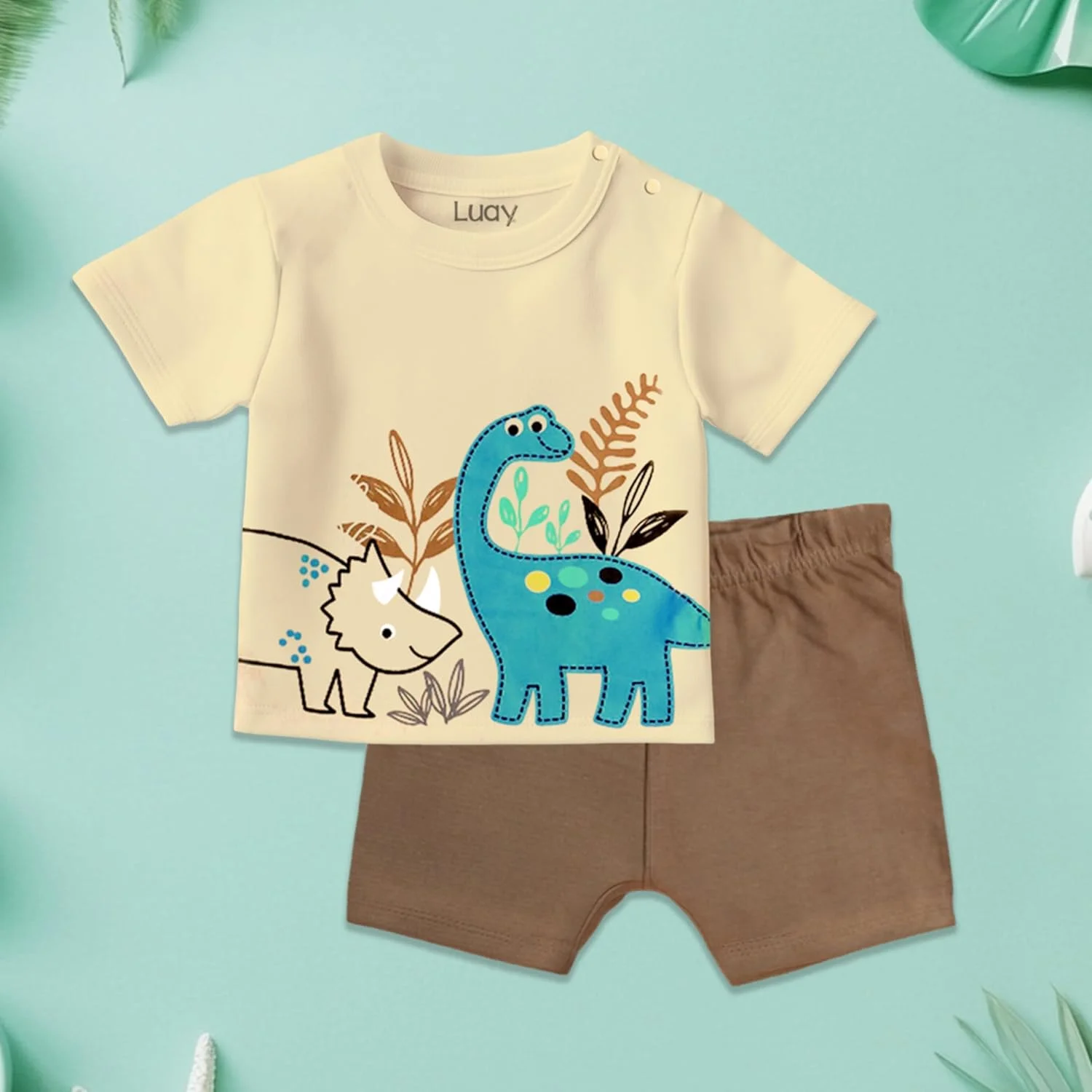 ست لباس بچه گانه پسرانه و دخترانه لوای، 100% پنبه، آستین کوتاه