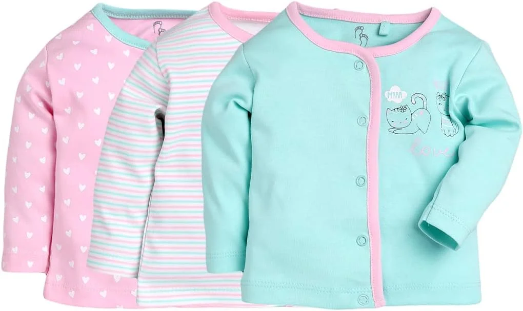 ست تی‌شرت آستین بلند 2 عددی پسرانه بیبی گو (پارچه بسیار راحت برای پوست کودک، ست لباس زمستانی، ست ترکیبی، بسته 2 عددی تی‌شرت)