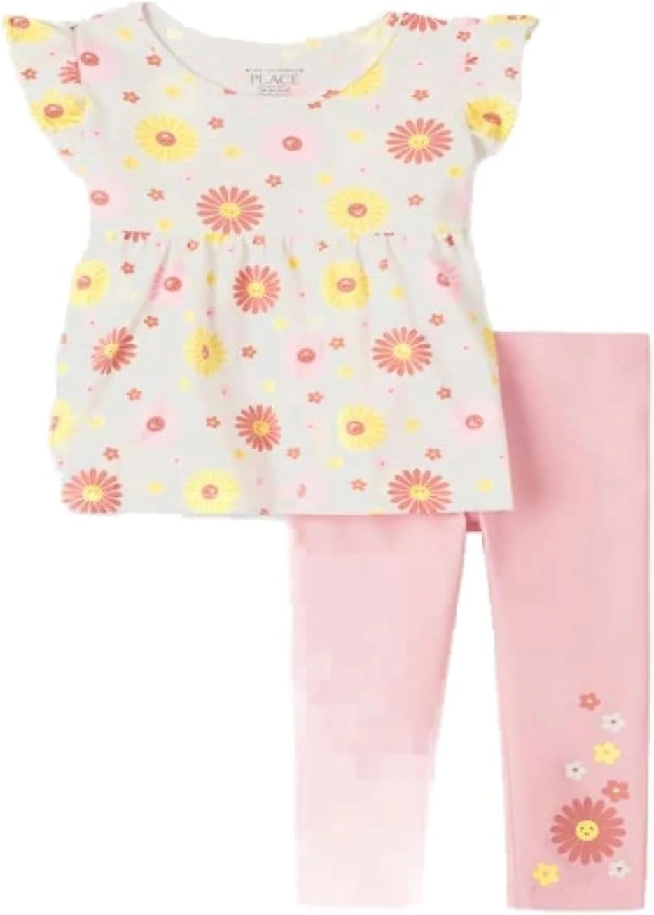 ست لباس هماهنگ دخترانه The Children's Place طرح گل آفتابگردان (تک بسته)