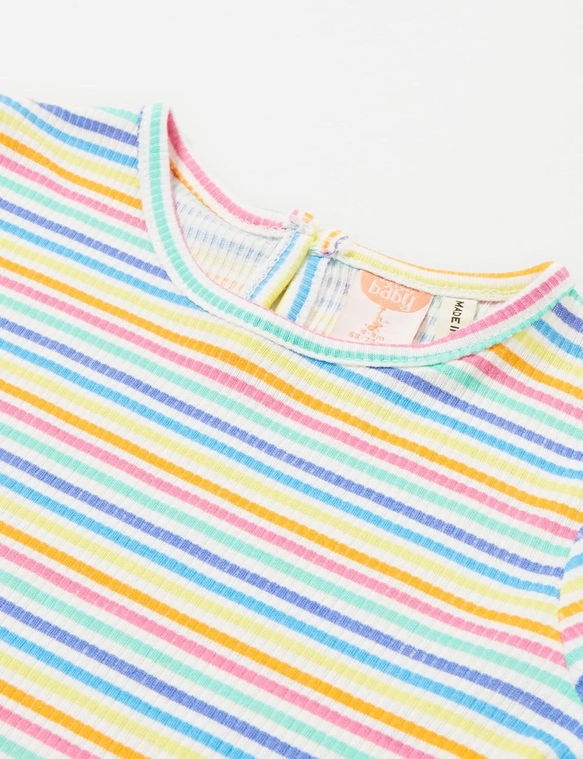 تی شرت آستین کوتاه راه راه دخترانه KOTON