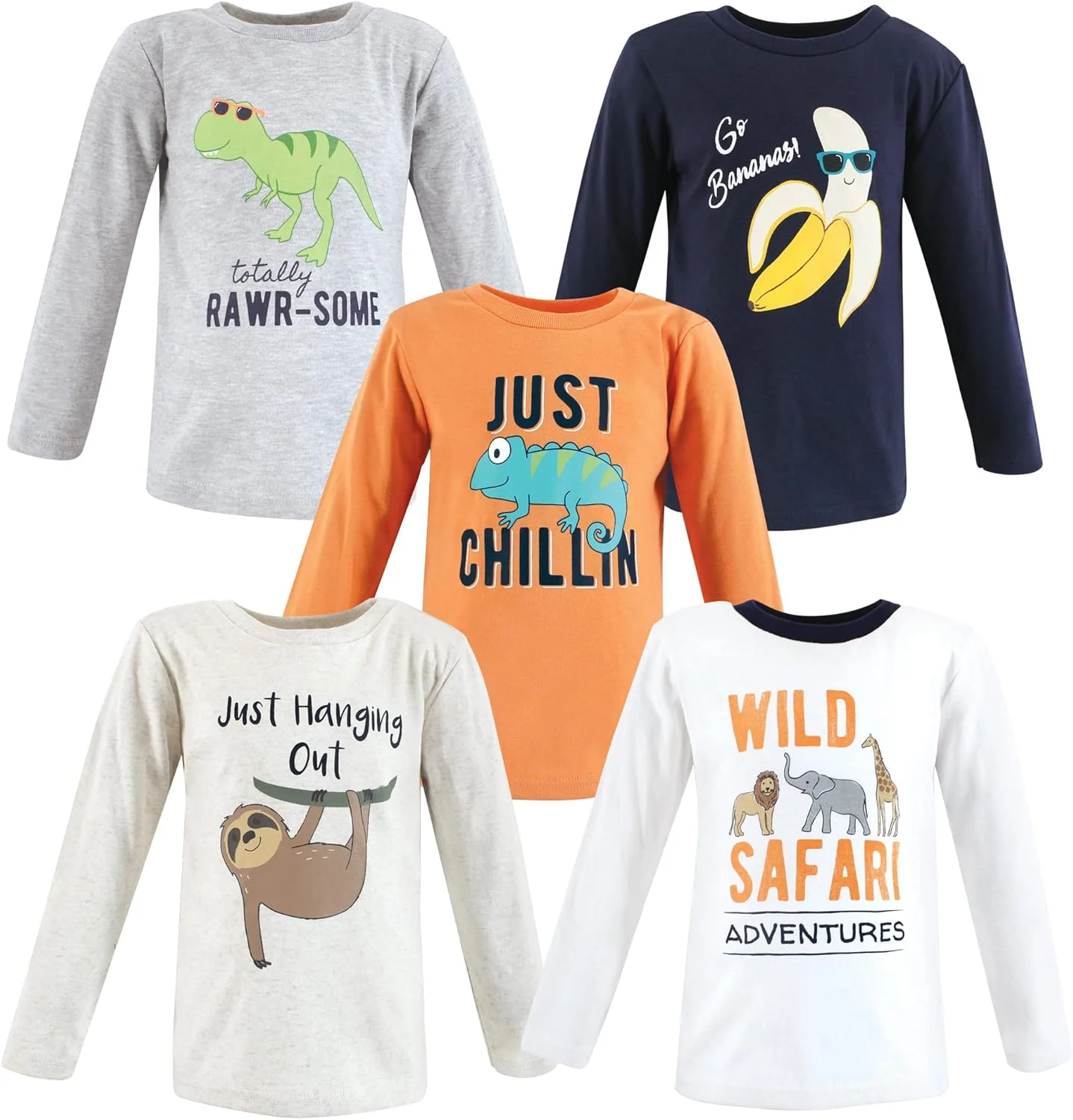 تی شرت آستین بلند نوزادی هادسون بیبی - طرح سافاری خنک، سایز 6-12 ماه