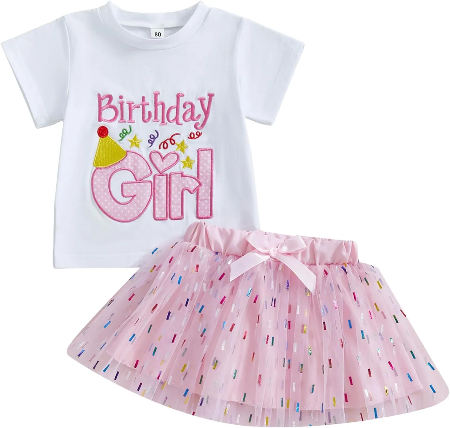 لباس تولد نوزاد دختر، تی شرت دختر تولد، دامن توری توتو، لباس تابستانی بچه گانه