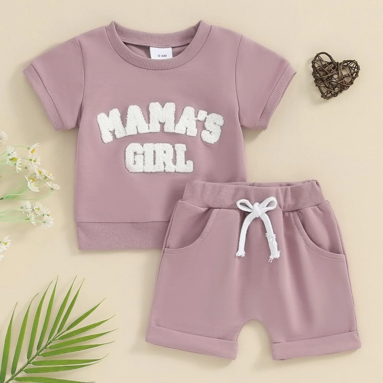 ست تی‌شرت و شلوارک دخترانه نوزادی، طرح خرگوش، مناسب بهار و تابستان