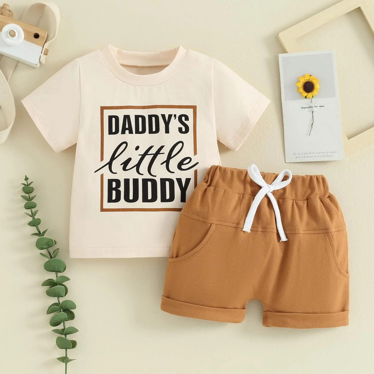 لباس تابستانی پسرانه و دخترانه، تیشرت و شورت، مناسب نوزاد