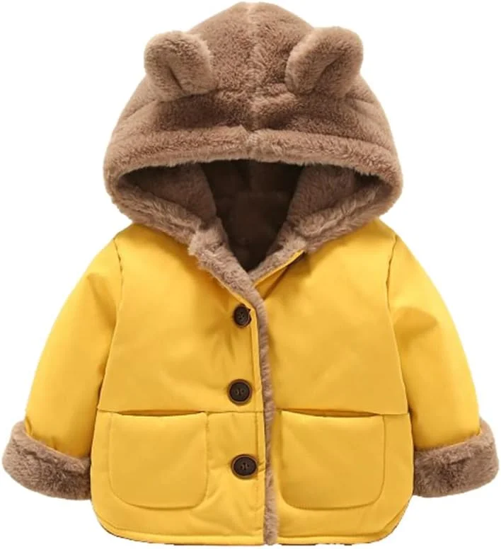 کت های پشمی گرم و ضخیم مناسب نوزادان پسر و دختر، کاپشن زمستانی کلاه دار