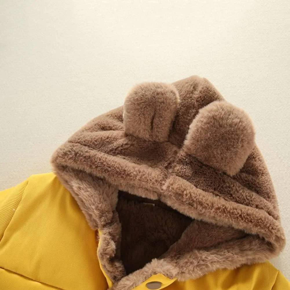 کت های پشمی گرم و ضخیم مناسب نوزادان پسر و دختر، کاپشن زمستانی کلاه دار