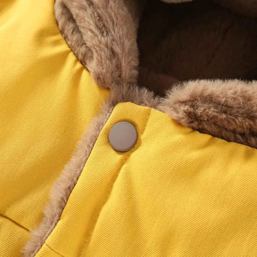 کت های پشمی گرم و ضخیم مناسب نوزادان پسر و دختر، کاپشن زمستانی کلاه دار