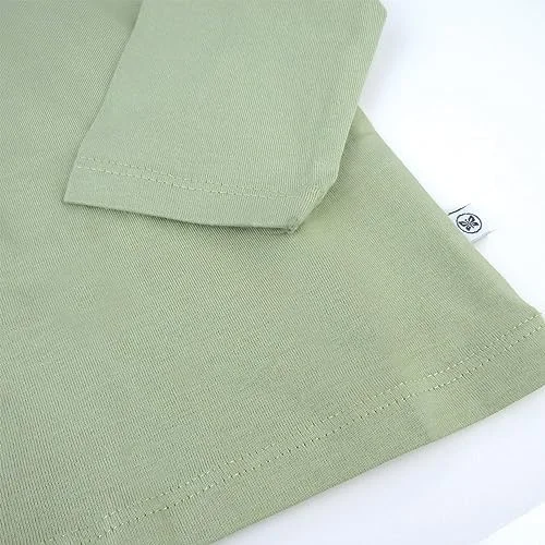 تی شرت آستین بلند چندتایی کودک HonestBaby، پنبه ۱۰۰٪ ارگانیک، نوزاد، کودک نوپا، بچه های کوچک پسرانه، دخترانه، یونیسکس