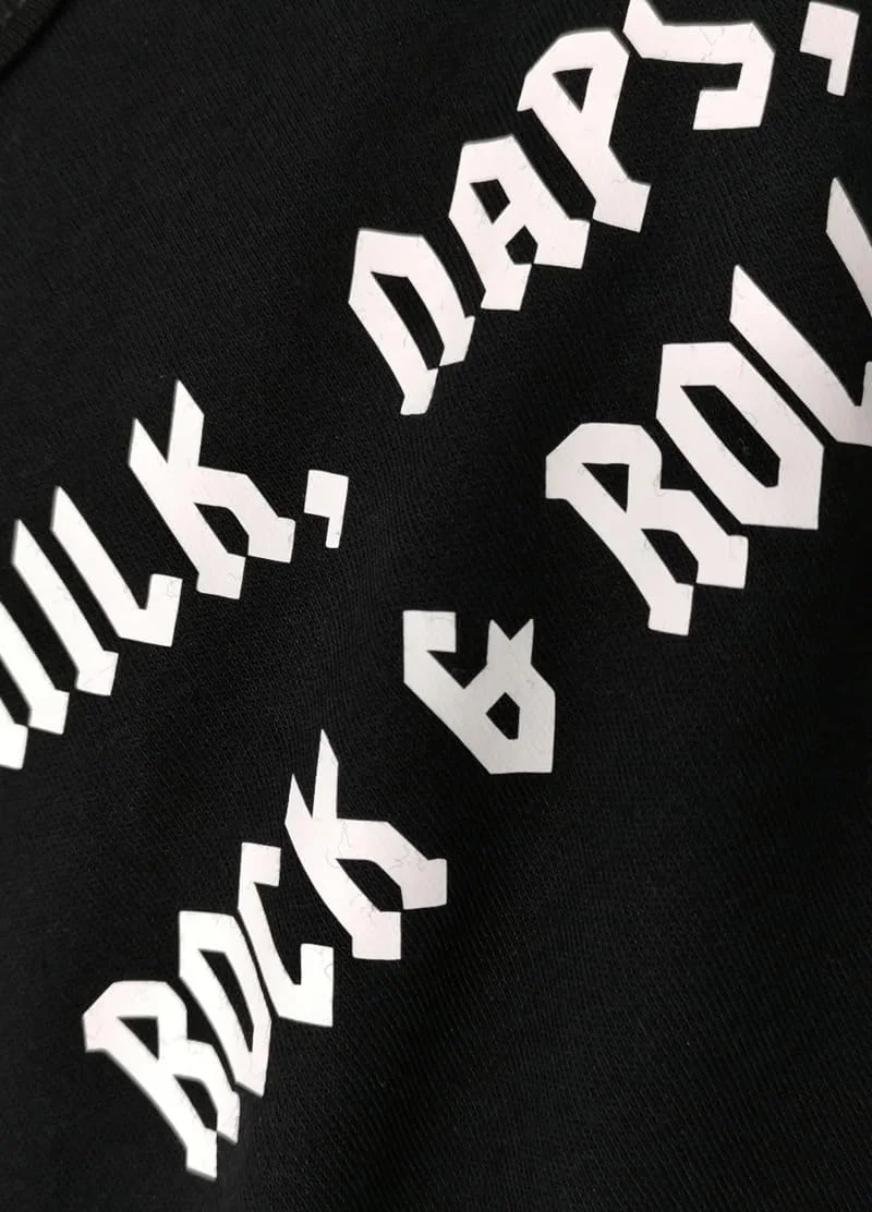 تی‌شرت بچگانه با طرح راک اند رول، مناسب برای دختران و پسران | تی‌شرت بچه گانه با طرح شیر، چرت زدن، راک اند رول - هدیه جشن نوزادی، تی‌شرت نوزادی، هدیه تولد یک سالگی کودک