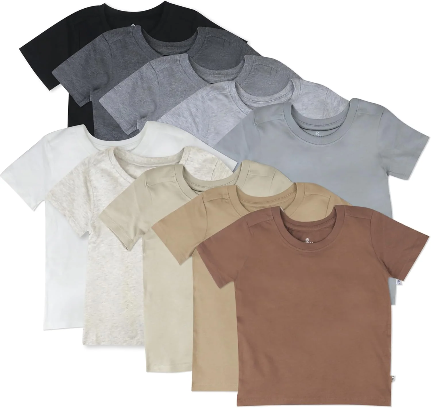 تی‌شرت آستین کوتاه چندتایی HonestBaby، ۱۰۰٪ پنبه ارگانیک، نوزاد، کودک نوپا، بچه‌های کوچک، پسرانه، دخترانه، یونیسکس