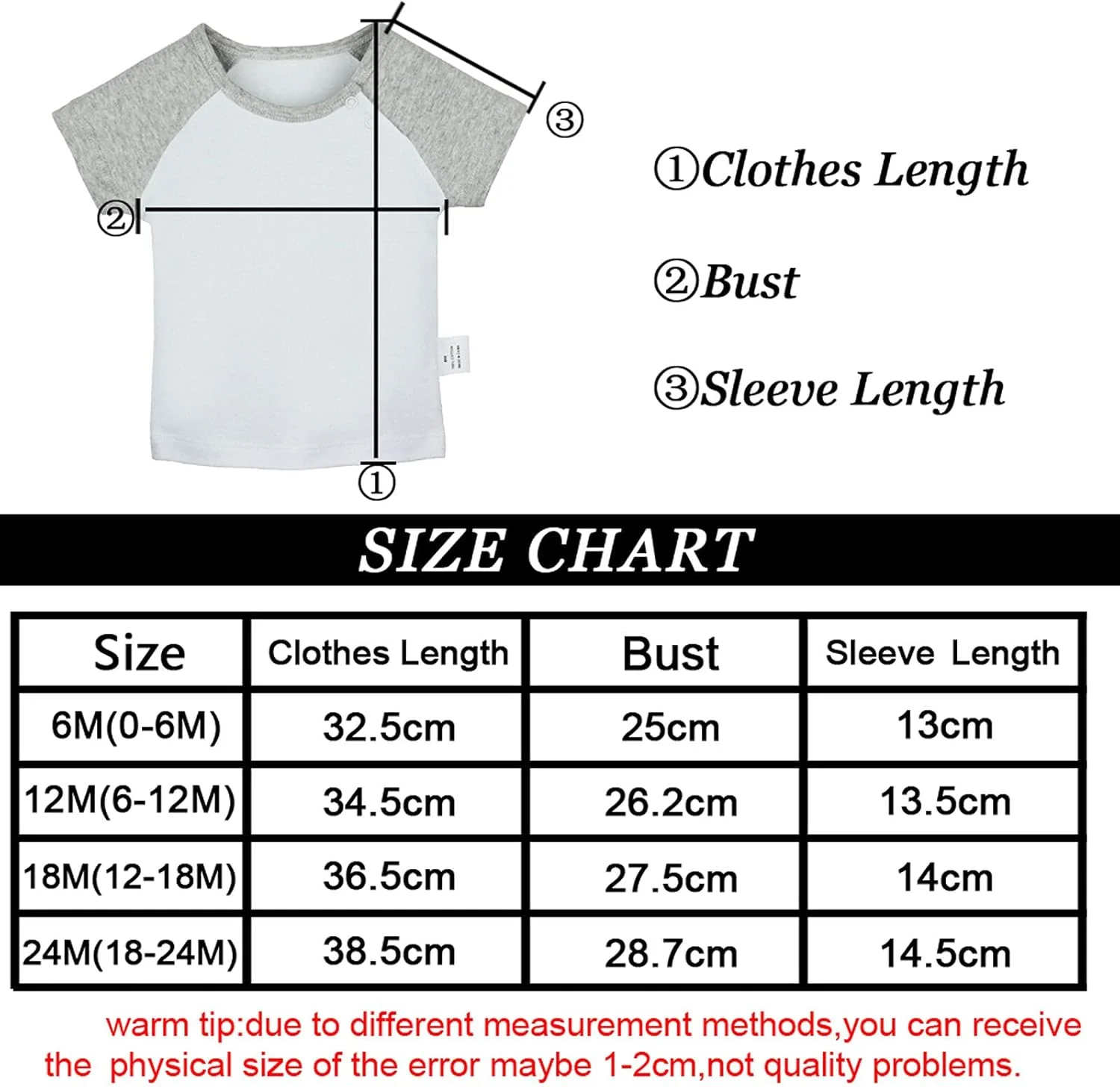 تی شرت خنده دار نوزادی با طرح چاپی، آستین کوتاه، مناسب کودکان 0-24 ماه، لباس پنبه ای