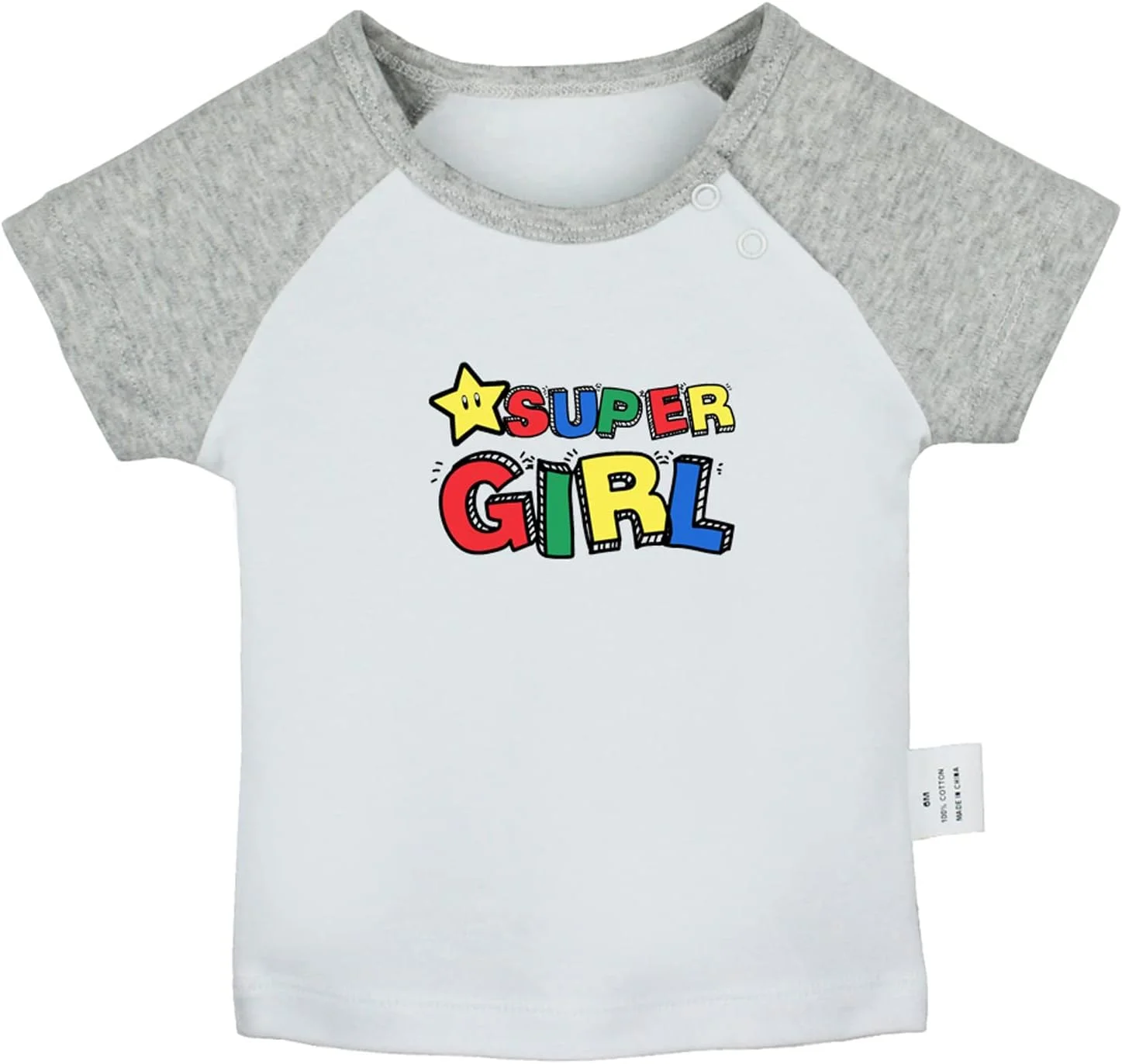 تی‌شرت فانتزی و بامزه دخترانه برای نوزادان، تی‌شرت نوزادی، تاپ نوزادی، تی‌شرت گرافیکی بچگانه 0 تا 24 ماه