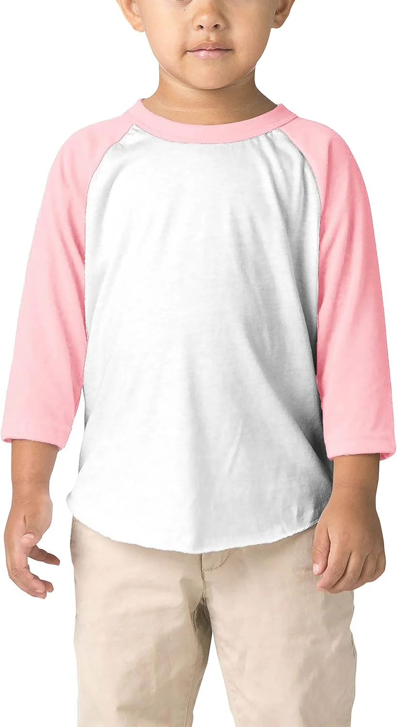 تی شرت های آستین سه ربع رگلان بچه گانه مناسب کودکان و نوجوانان