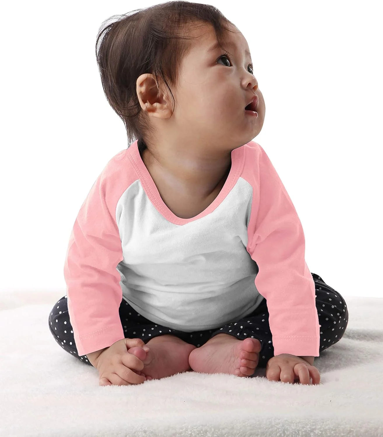 تی شرت های آستین سه ربع رگلان بچه گانه مناسب کودکان و نوجوانان