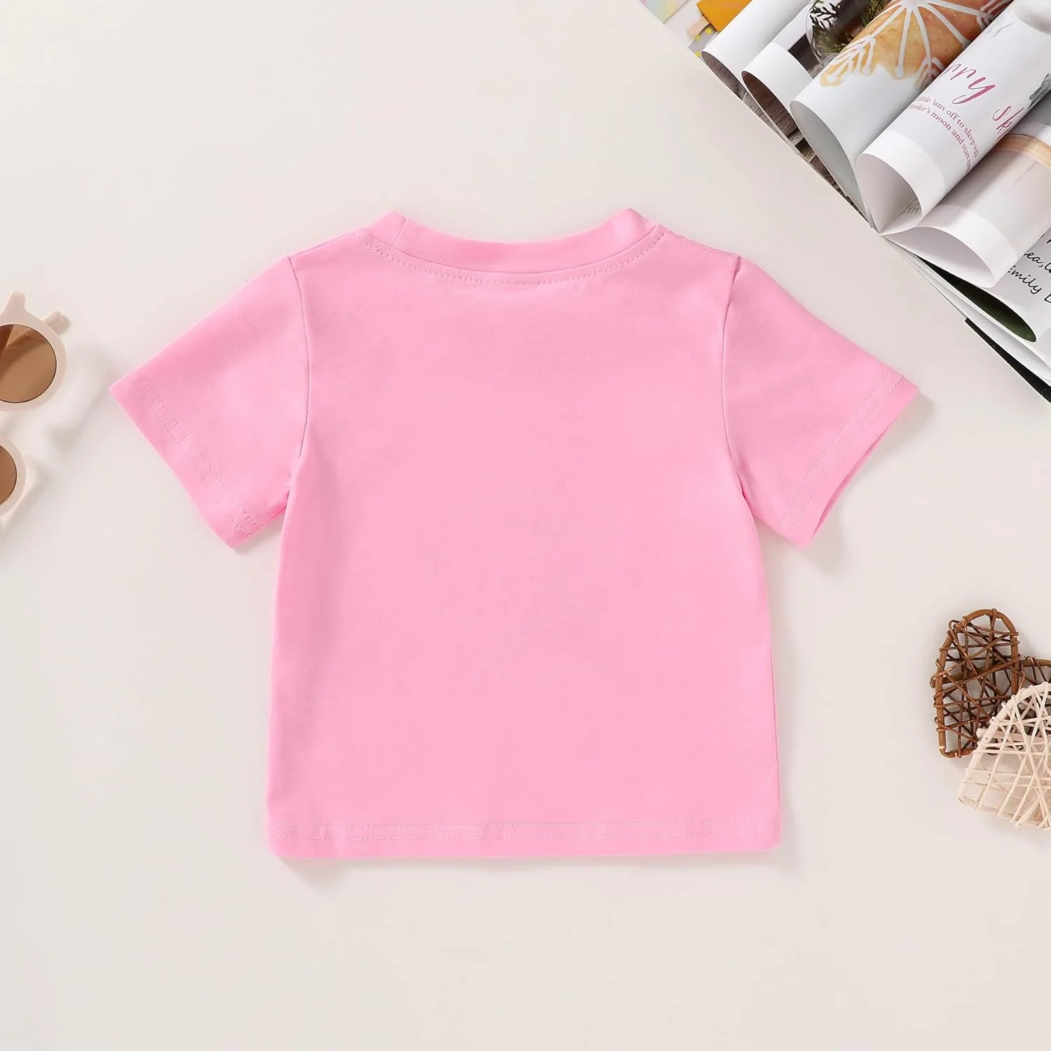 لباس کودک طرح شهر شادی، تیشرت آستین کوتاه با طرح صورتک خندان، مناسب برای تابستان