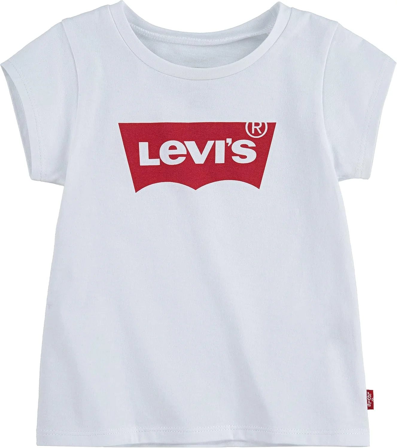 تی شرت آستین کوتاه دخترانه Levi's Kids مدل LVG SS BATWING A LINE TEE B526