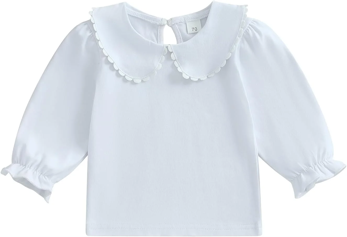 لباس پاییزی دخترانه، تیشرت آستین بلند یقه پیتر پن