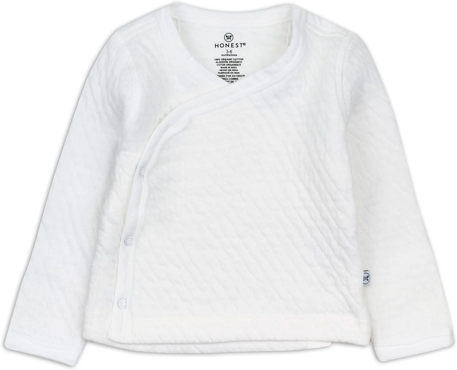 تی شرت کیمونویی دکمه دار دخترانه ارگانیک پنبه ای