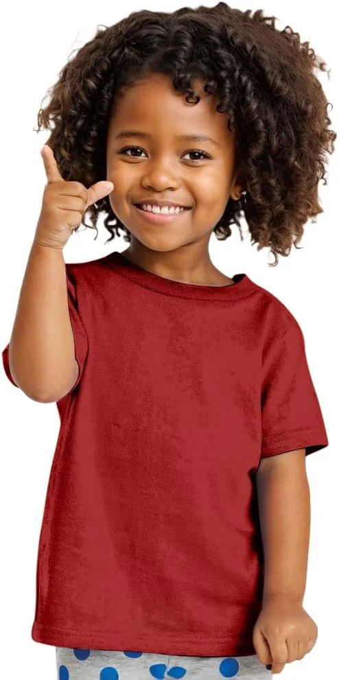 تی‌شرت آستین کوتاه نخی یقه گرد ساده پسرانه و دخترانه کودک COUVER