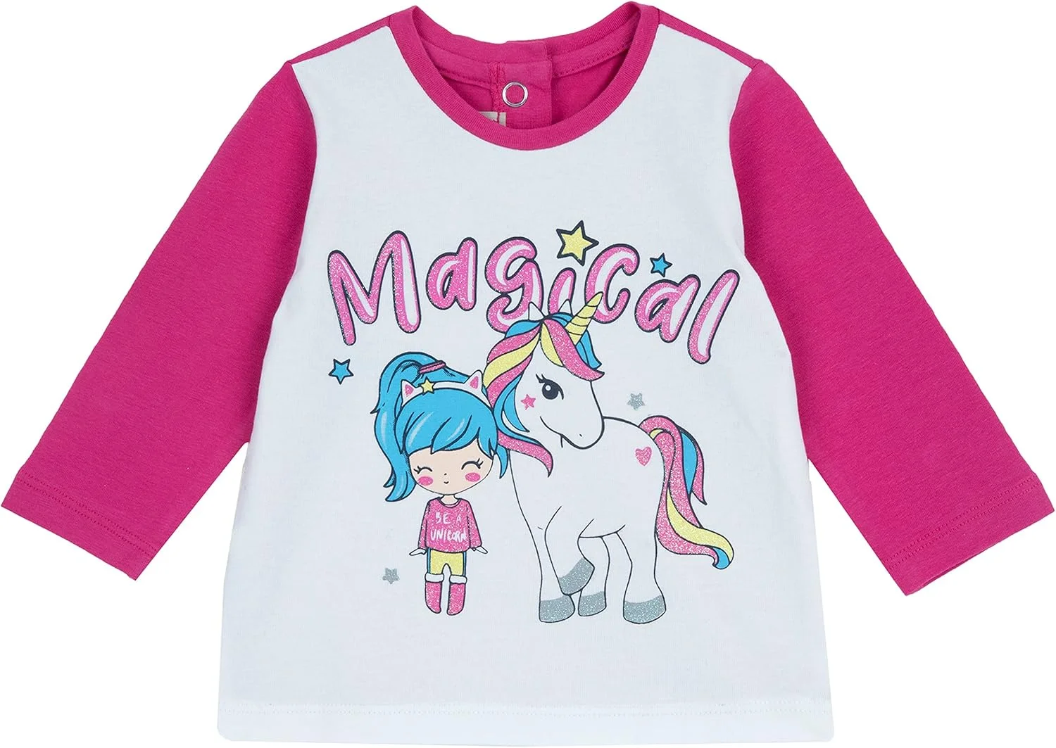 تی شرت آستین بلند و آستین کوتاه دخترانه چیکو (بسته 1 عددی) مناسب 0 تا 24 ماه