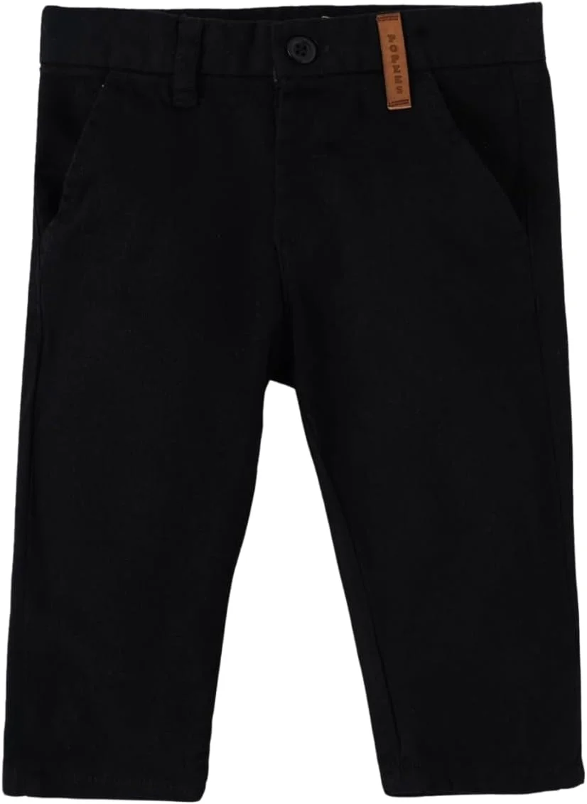 شلوار بافته شده کودک پوپیز مناسب پسران و دختران (3-36 ماه) | 100% پنبه شانه شده | شلوار نرم و تنفسی کودک با رنگ های طبیعی