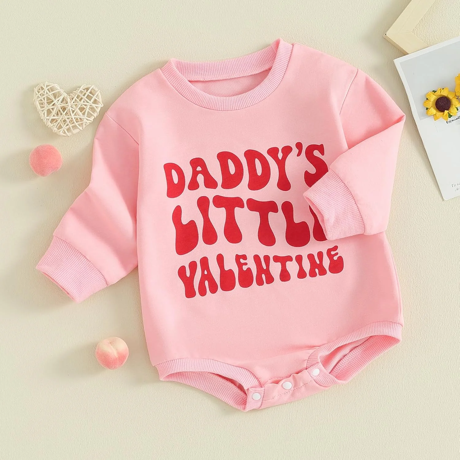 لباس کریسمس نوزادی، سرهمی حبابدار آستین بلند، مناسب پاییز و زمستان