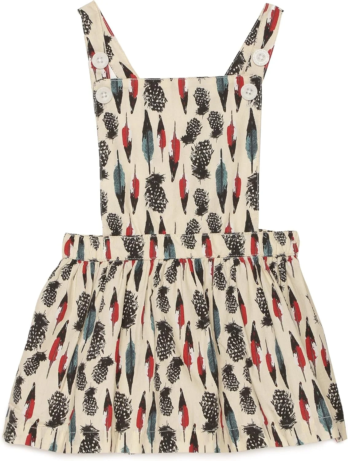 ست پیراهن پیشبندی دخترانه بچه گانه با تیشرت داخلی 2 تکه، دخترانه بچه گانه