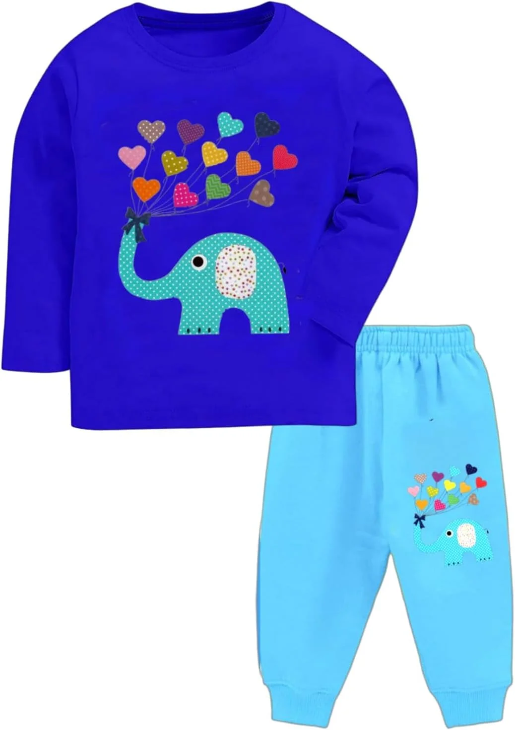 ست لباس پنبه ای طرح دار شیک شامل تیشرت آستین بلند و شلوار راحتی مناسب نوزاد، کودک، پسر و دختر (بسته 3 عددی)